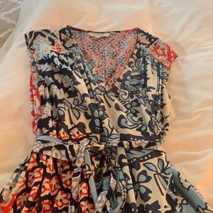 Anthropology wrap midi dress